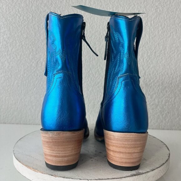 Lane SMOKESHOW Womens Cowboy Bootie 9 Blue Western Cowgirl Short Ankle Boots - Picture 3 of 11